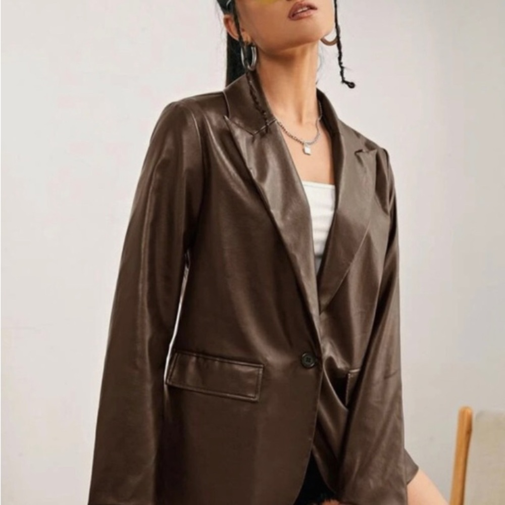 Shein leather jacket